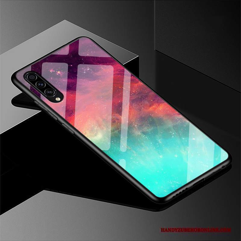 Custodia Samsung Galaxy A50s Cartone Animato Blu Di Personalità, Cover Samsung Galaxy A50s Protezione Vetro Anti-caduta