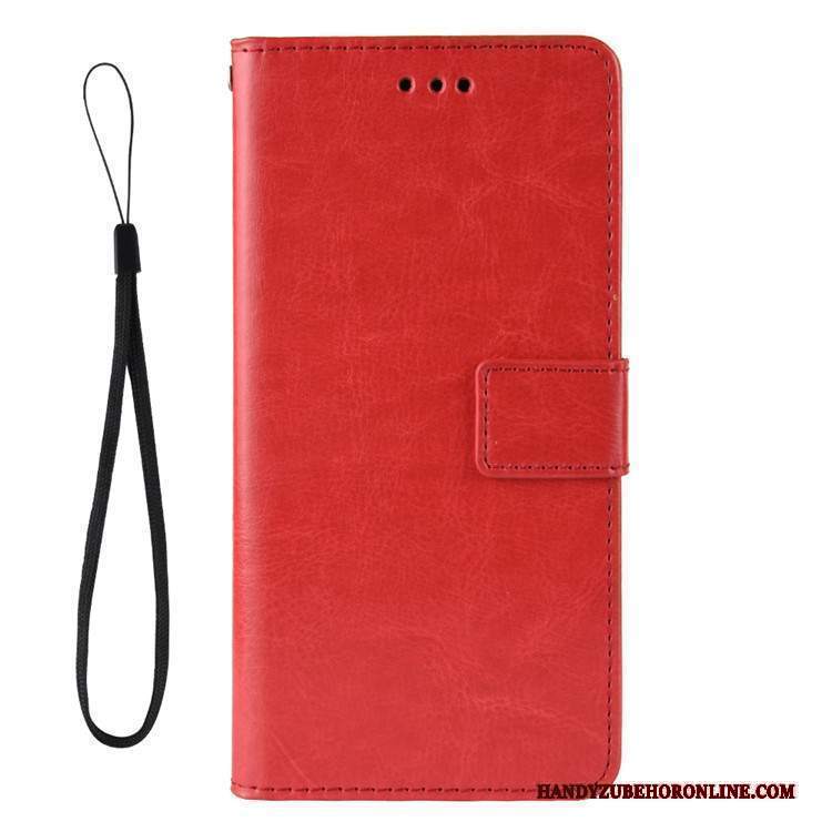 Custodia Samsung Galaxy A50s Folio Modello Ornamenti Appesi, Cover Samsung Galaxy A50s Pelle Rosso Affari