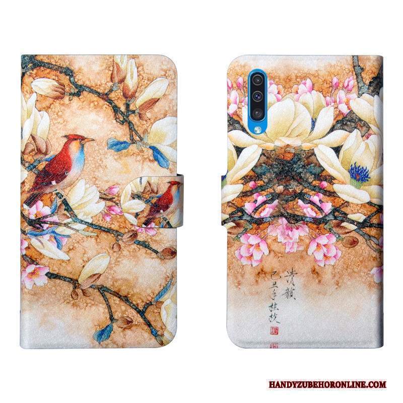 Custodia Samsung Galaxy A50s Protezione Telefono Semplici, Cover Samsung Galaxy A50s Creativo Fiori Tutto Incluso