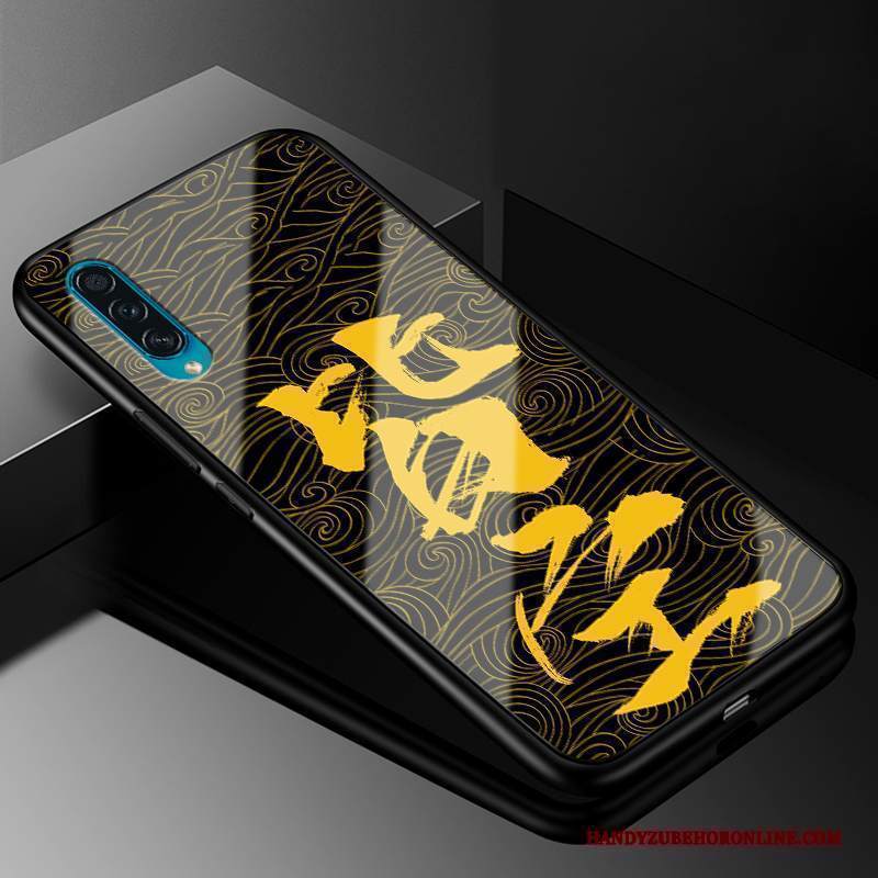 Custodia Samsung Galaxy A50s Silicone Marchio Di Tendenza Anti-caduta, Cover Samsung Galaxy A50s Protezione Giallo Morbido