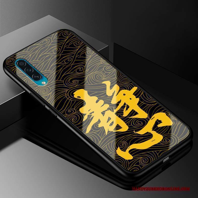 Custodia Samsung Galaxy A50s Silicone Marchio Di Tendenza Anti-caduta, Cover Samsung Galaxy A50s Protezione Giallo Morbido