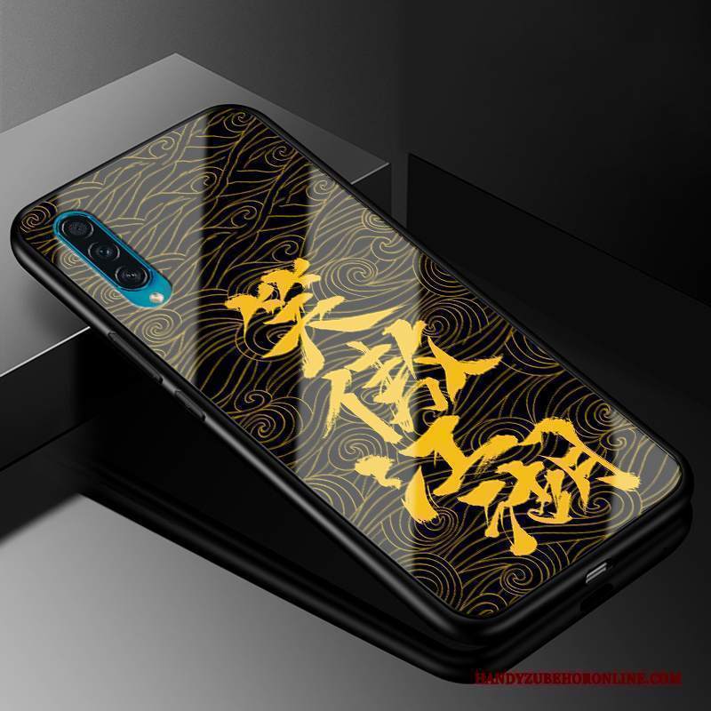 Custodia Samsung Galaxy A50s Silicone Marchio Di Tendenza Anti-caduta, Cover Samsung Galaxy A50s Protezione Giallo Morbido