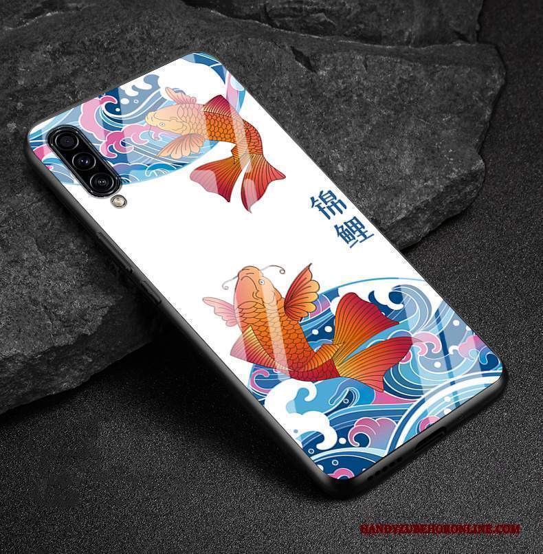 Custodia Samsung Galaxy A50s Silicone Nuovo Vetro, Cover Samsung Galaxy A50s Protezione Rossotelefono