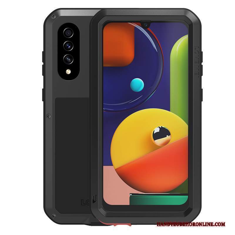 Custodia Samsung Galaxy A50s Silicone Tutto Incluso Spessore, Cover Samsung Galaxy A50s Protezione Bianco Tre Difese