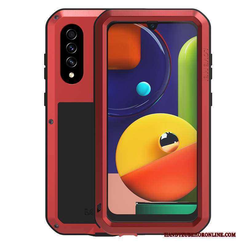 Custodia Samsung Galaxy A50s Silicone Tutto Incluso Spessore, Cover Samsung Galaxy A50s Protezione Bianco Tre Difese