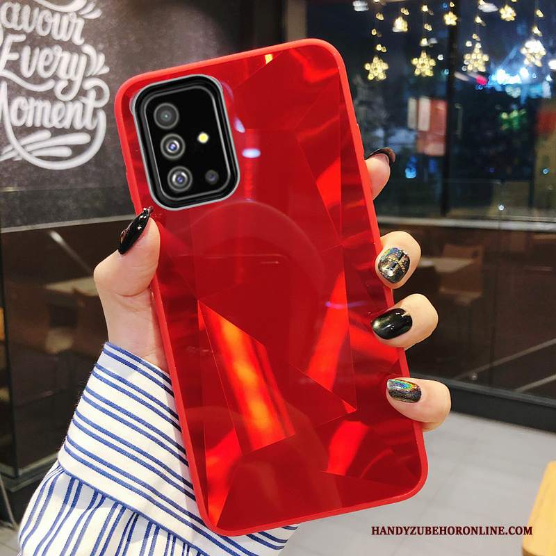 Custodia Samsung Galaxy A51 Cartone Animato Piccola Net Red, Cover Samsung Galaxy A51 Silicone Anti-caduta Tendenza