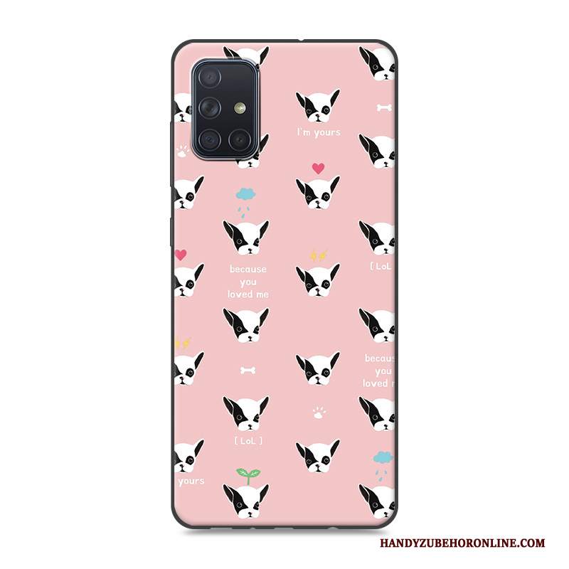 Custodia Samsung Galaxy A51 Cartone Animato Telefono Tendenza, Cover Samsung Galaxy A51 Creativo Rosa