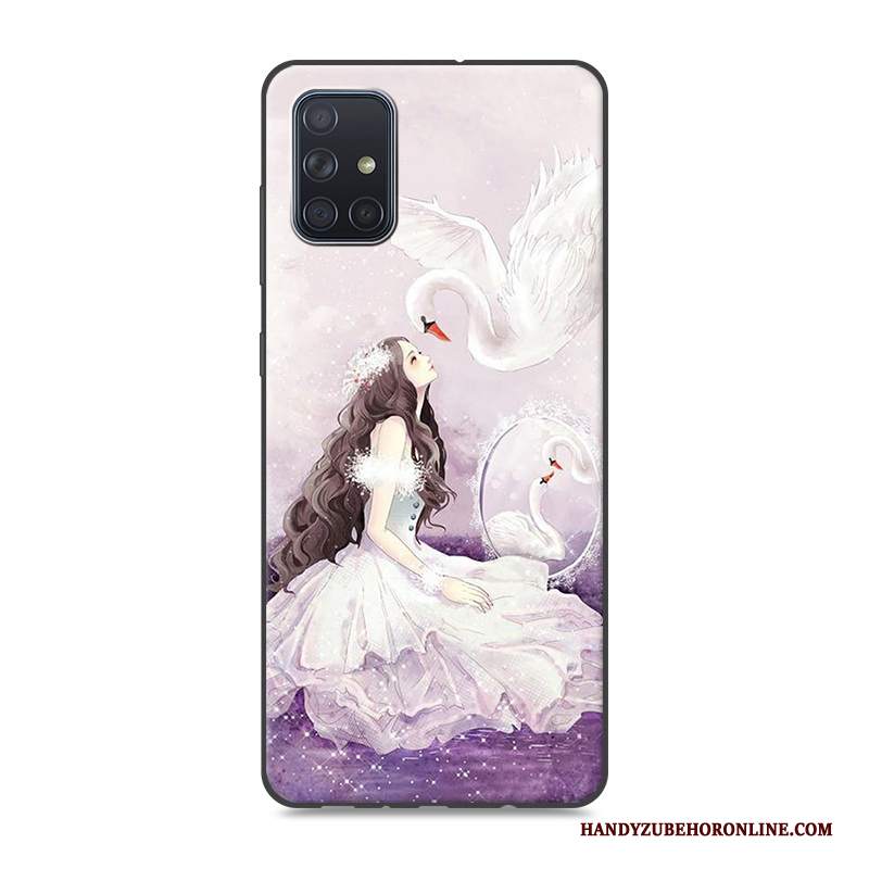 Custodia Samsung Galaxy A51 Cartone Animato Telefono Tendenza, Cover Samsung Galaxy A51 Creativo Rosa