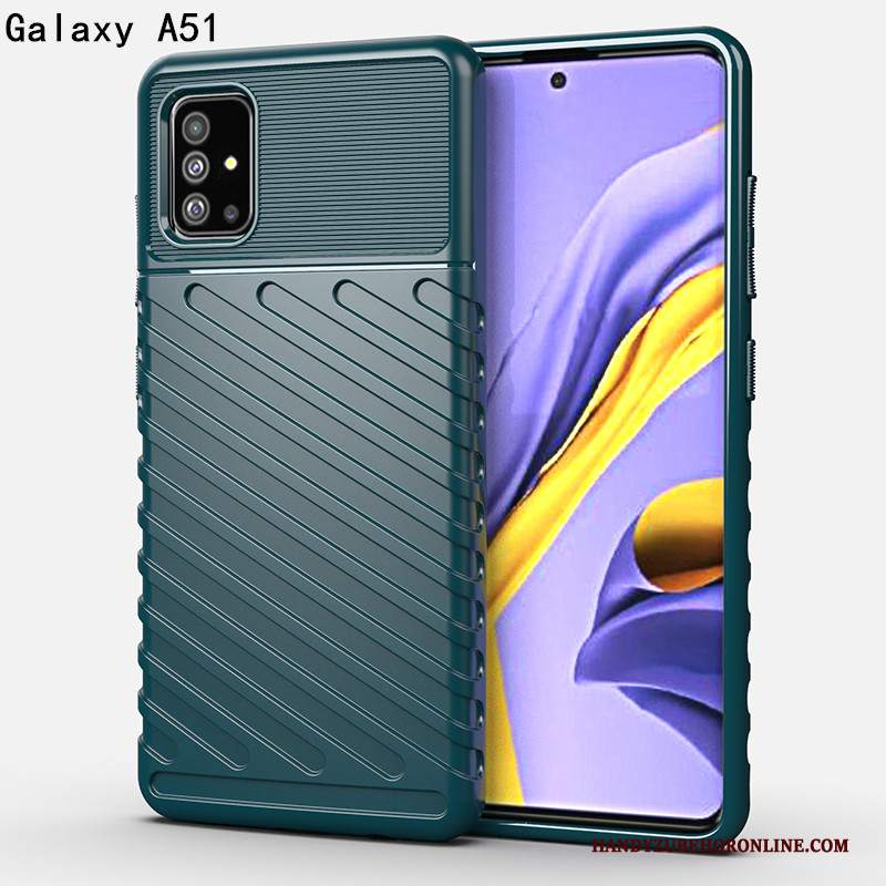 Custodia Samsung Galaxy A51 Creativo Verde Macchiati, Cover Samsung Galaxy A51 Protezione Lusso Morbido