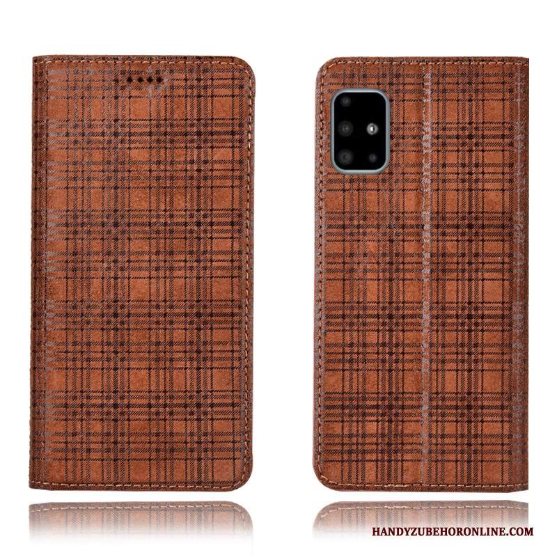 Custodia Samsung Galaxy A51 Pelle Anti-caduta Tutto Incluso, Cover Samsung Galaxy A51 Protezione Rosso Modello