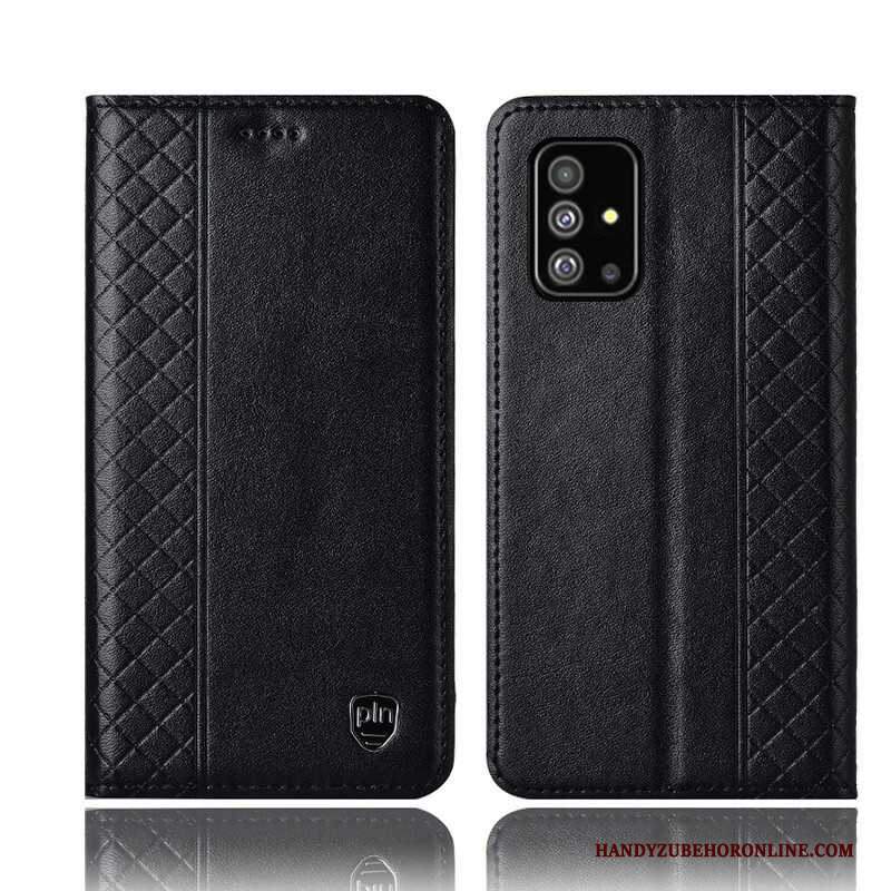 Custodia Samsung Galaxy A51 Pelle Tutto Incluso Nero, Cover Samsung Galaxy A51 Folio Telefono