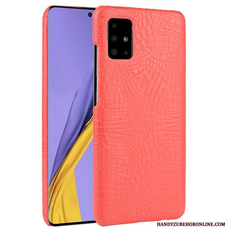 Custodia Samsung Galaxy A51 Pelle Verde Modello, Cover Samsung Galaxy A51 Telefono Modello Coccodrillo