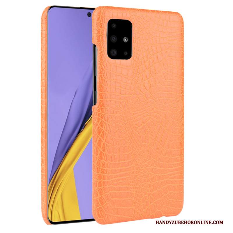 Custodia Samsung Galaxy A51 Pelle Verde Modello, Cover Samsung Galaxy A51 Telefono Modello Coccodrillo