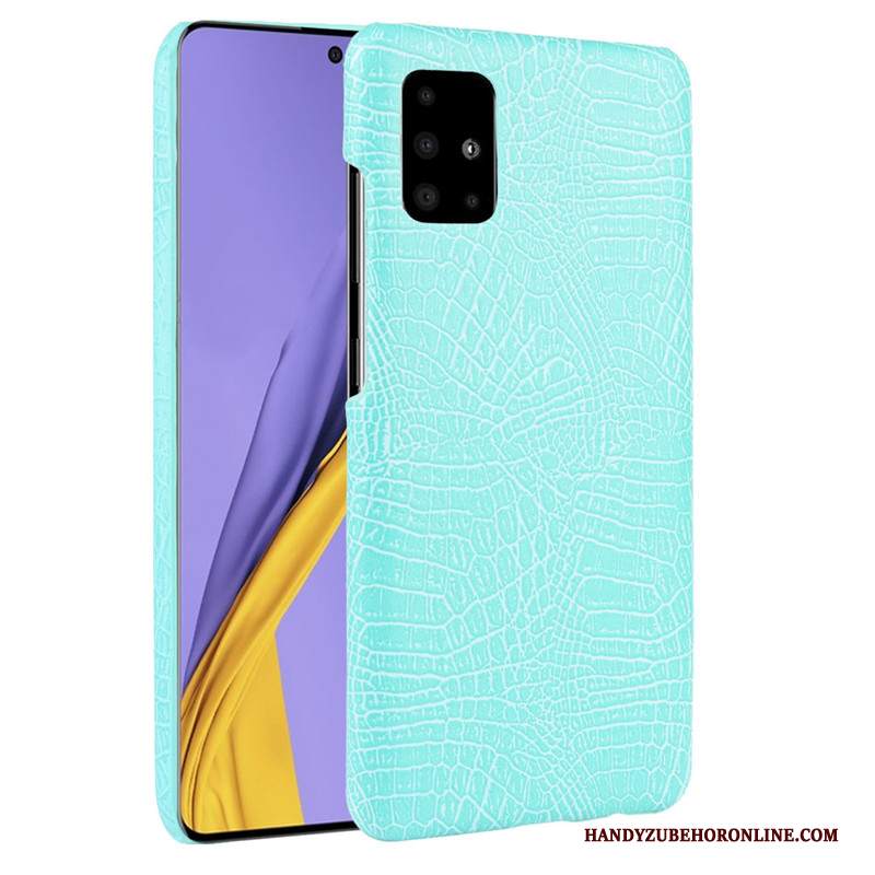 Custodia Samsung Galaxy A51 Pelle Verde Modello, Cover Samsung Galaxy A51 Telefono Modello Coccodrillo