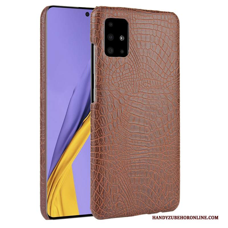 Custodia Samsung Galaxy A51 Pelle Verde Modello, Cover Samsung Galaxy A51 Telefono Modello Coccodrillo