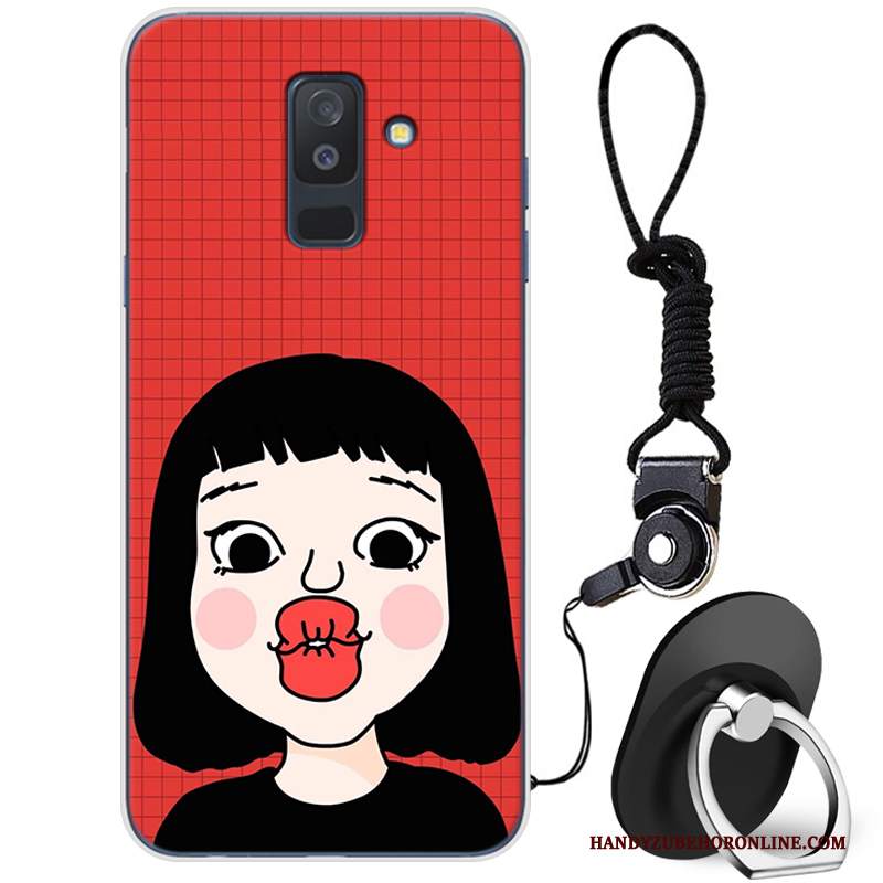 Custodia Samsung Galaxy A6+ Cartone Animato Gioventù Morbido, Cover Samsung Galaxy A6+ Tendenza Anti-caduta