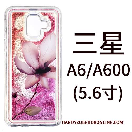 Custodia Samsung Galaxy A6 Cartone Animato Ornamenti Appesi Rosa, Cover Samsung Galaxy A6 Protezione Telefono Blu