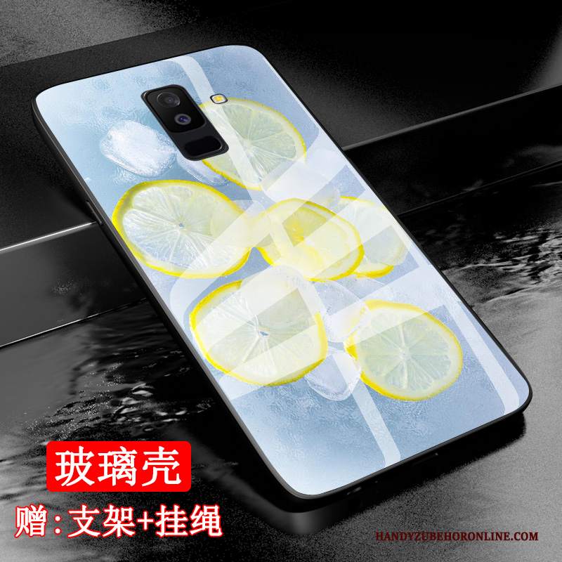 Custodia Samsung Galaxy A6+ Moda Frutta Gioventù, Cover Samsung Galaxy A6+ Anti-caduta Giallo