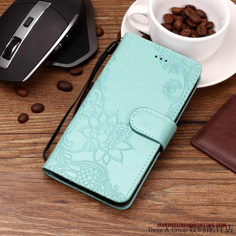 Custodia Samsung Galaxy A6 Pelle Verde Morbido, Cover Samsung Galaxy A6 Folio Telefono