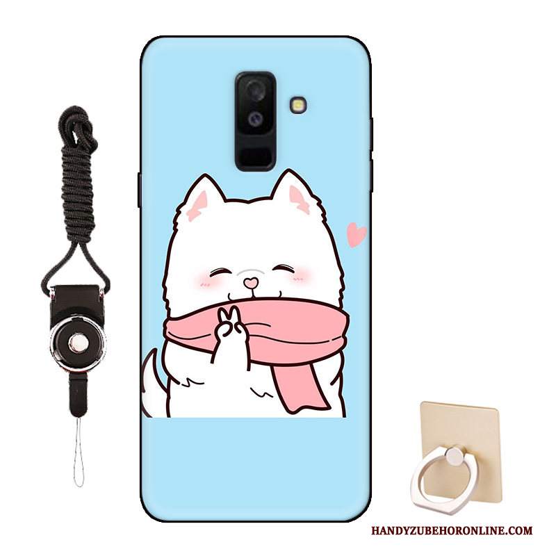 Custodia Samsung Galaxy A6+ Protezione Bello Modello, Cover Samsung Galaxy A6+ Cartone Animato Blu Tutto Incluso