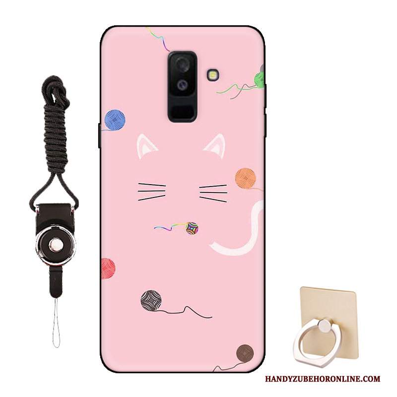 Custodia Samsung Galaxy A6+ Protezione Bello Modello, Cover Samsung Galaxy A6+ Cartone Animato Blu Tutto Incluso