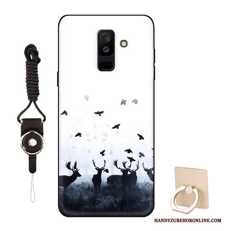 Custodia Samsung Galaxy A6+ Protezione Bello Modello, Cover Samsung Galaxy A6+ Cartone Animato Blu Tutto Incluso