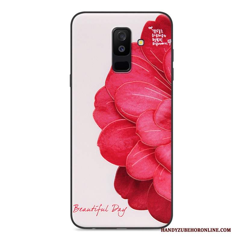 Custodia Samsung Galaxy A6+ Protezione Blutelefono, Cover Samsung Galaxy A6+ Goffratura Morbido Anti-caduta