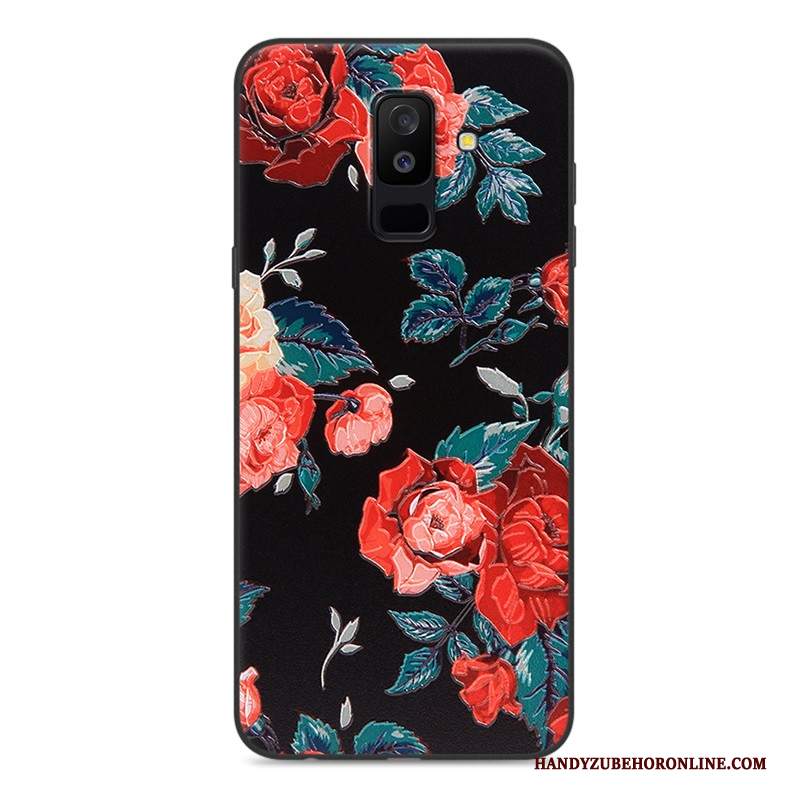 Custodia Samsung Galaxy A6+ Protezione Blutelefono, Cover Samsung Galaxy A6+ Goffratura Morbido Anti-caduta