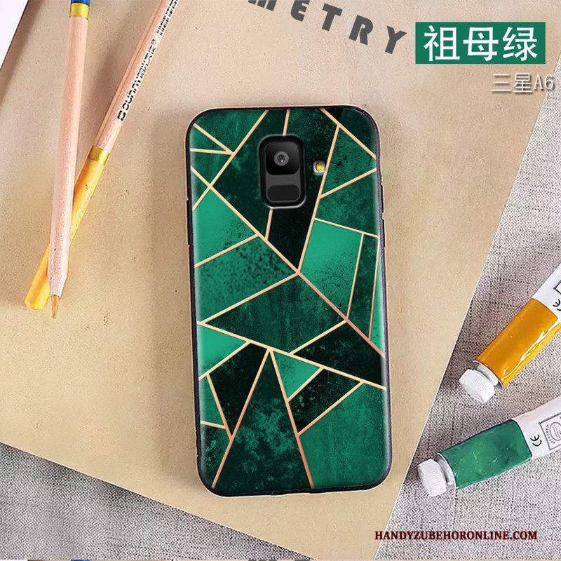 Custodia Samsung Galaxy A6 Protezione Morbido Anti-caduta, Cover Samsung Galaxy A6 Creativo Di Personalità Verde