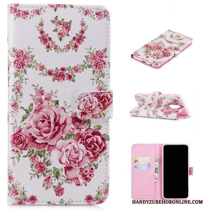 Custodia Samsung Galaxy A6+ Protezione Rosa Di Personalità, Cover Samsung Galaxy A6+ Cartone Animato Telefono