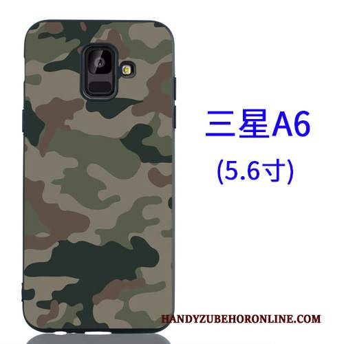 Custodia Samsung Galaxy A6 Protezione Telefono Nero, Cover Samsung Galaxy A6 Cartone Animato Ornamenti Appesi Macchiati