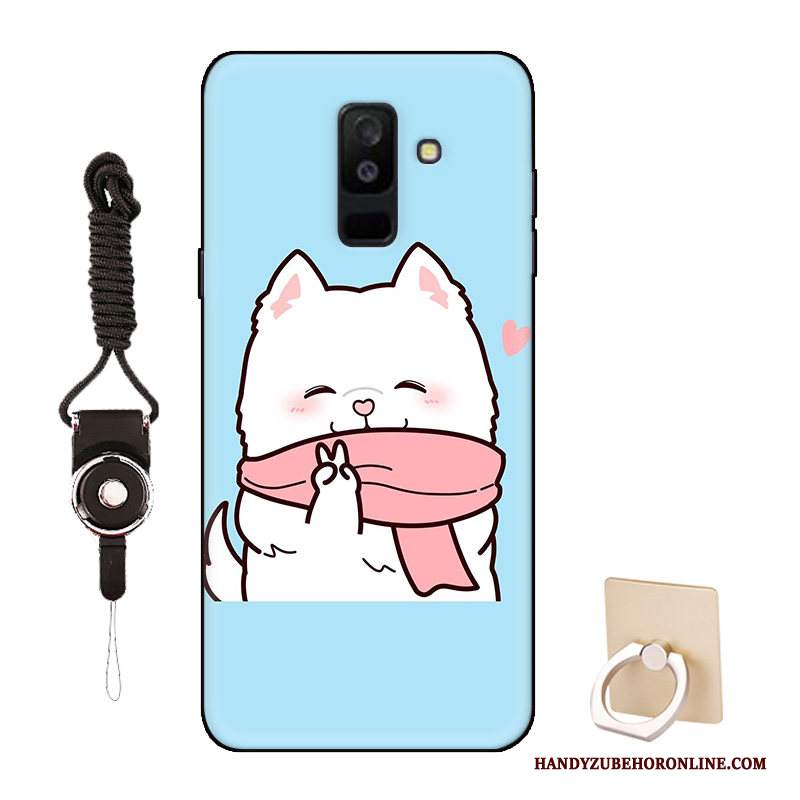 Custodia Samsung Galaxy A6+ Silicone Anti-caduta Bello, Cover Samsung Galaxy A6+ Cartone Animato Tutto Incluso Blu