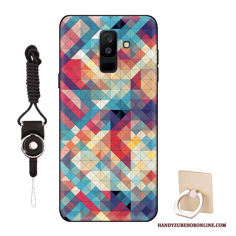 Custodia Samsung Galaxy A6+ Silicone Anti-caduta Bello, Cover Samsung Galaxy A6+ Cartone Animato Tutto Incluso Blu