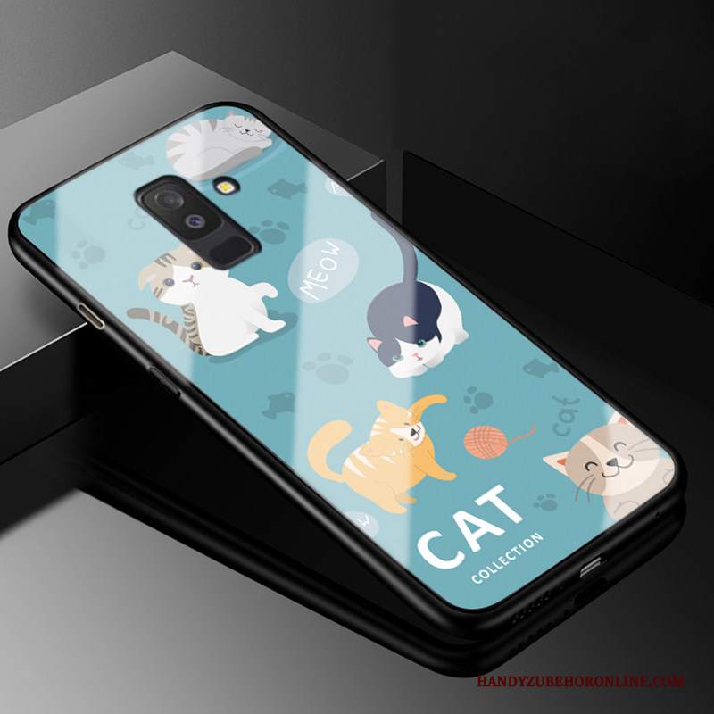 Custodia Samsung Galaxy A6+ Silicone Semplici Fresco, Cover Samsung Galaxy A6+ Cartone Animato Blu Bello