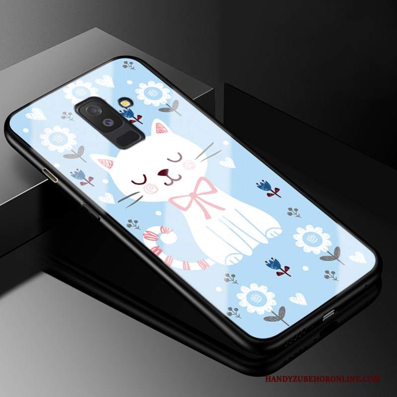 Custodia Samsung Galaxy A6+ Silicone Semplici Fresco, Cover Samsung Galaxy A6+ Cartone Animato Blu Bello