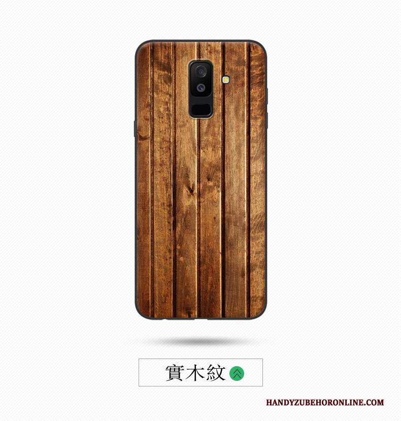 Custodia Samsung Galaxy A6+ Vintage Telefono Morbido, Cover Samsung Galaxy A6+ Creativo Semplici Tendenza