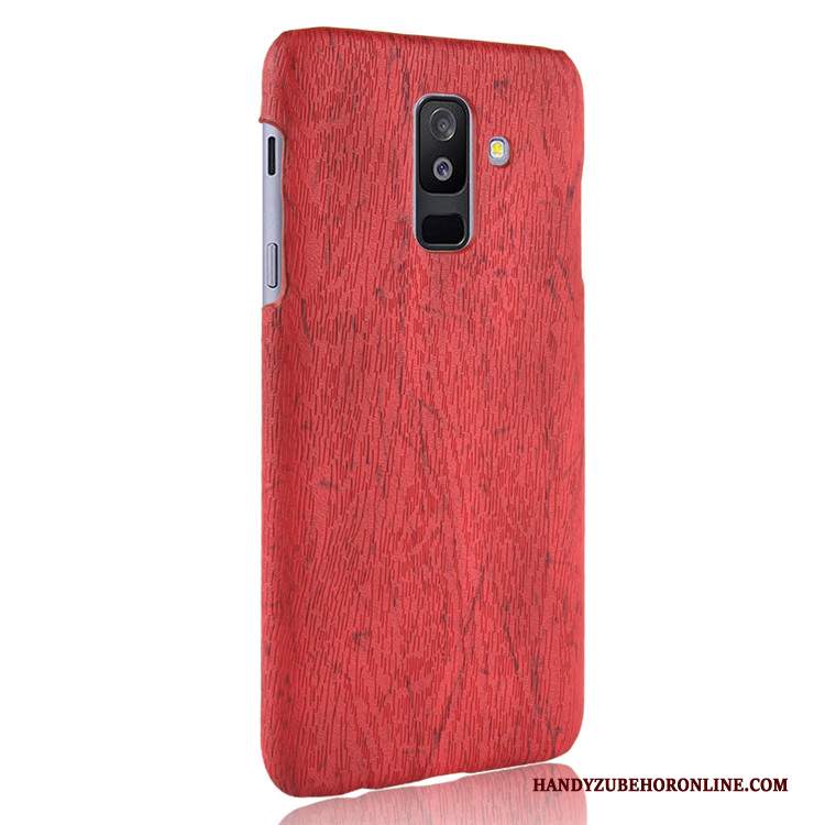 Custodia Samsung Galaxy A6+ Zoccoli Giallo Difficile, Cover Samsung Galaxy A6+ Pelle Telefono Qualità