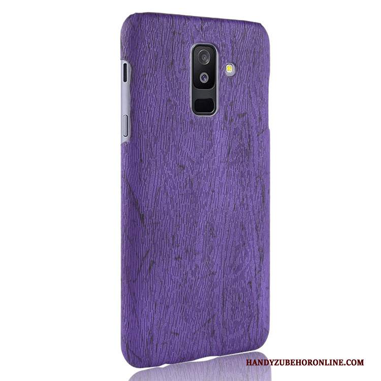 Custodia Samsung Galaxy A6+ Zoccoli Giallo Difficile, Cover Samsung Galaxy A6+ Pelle Telefono Qualità