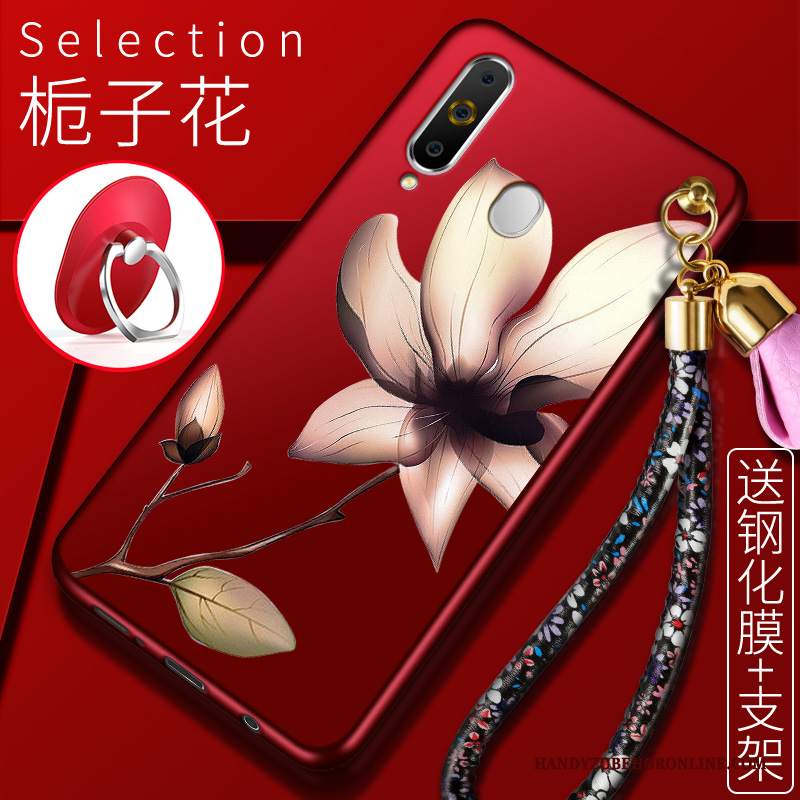 Custodia Samsung Galaxy A60 Bello Rosso, Cover Samsung Galaxy A60 Morbidotelefono