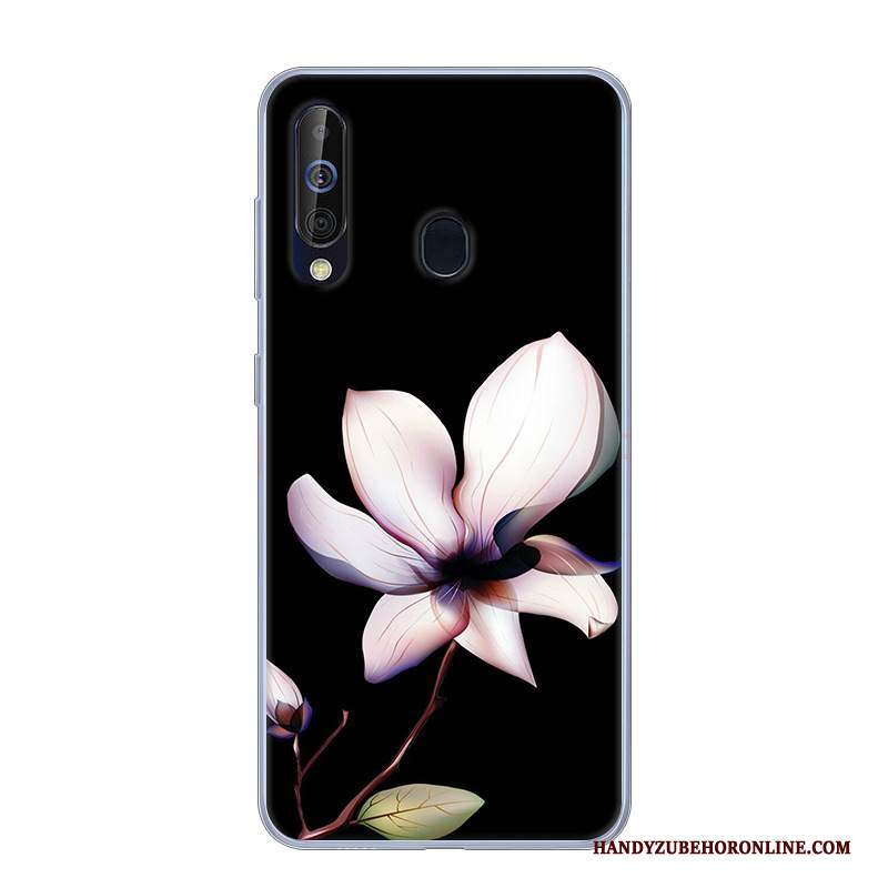 Custodia Samsung Galaxy A60 Cartone Animato Rosa Anti-caduta, Cover Samsung Galaxy A60 Silicone Biancotelefono