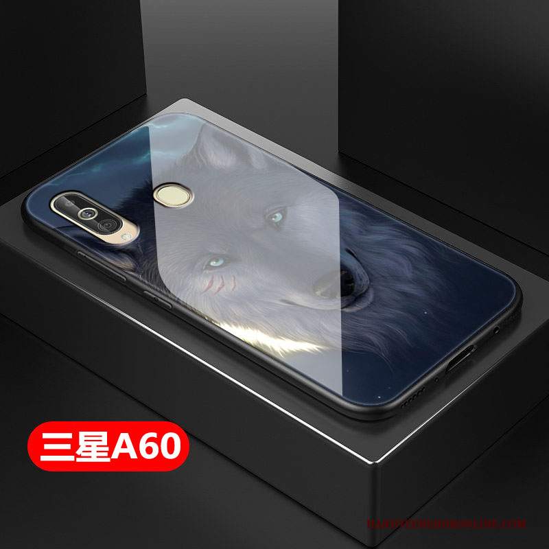 Custodia Samsung Galaxy A60 Creativo Telefono Anti-caduta, Cover Samsung Galaxy A60 Porpora Tendenza