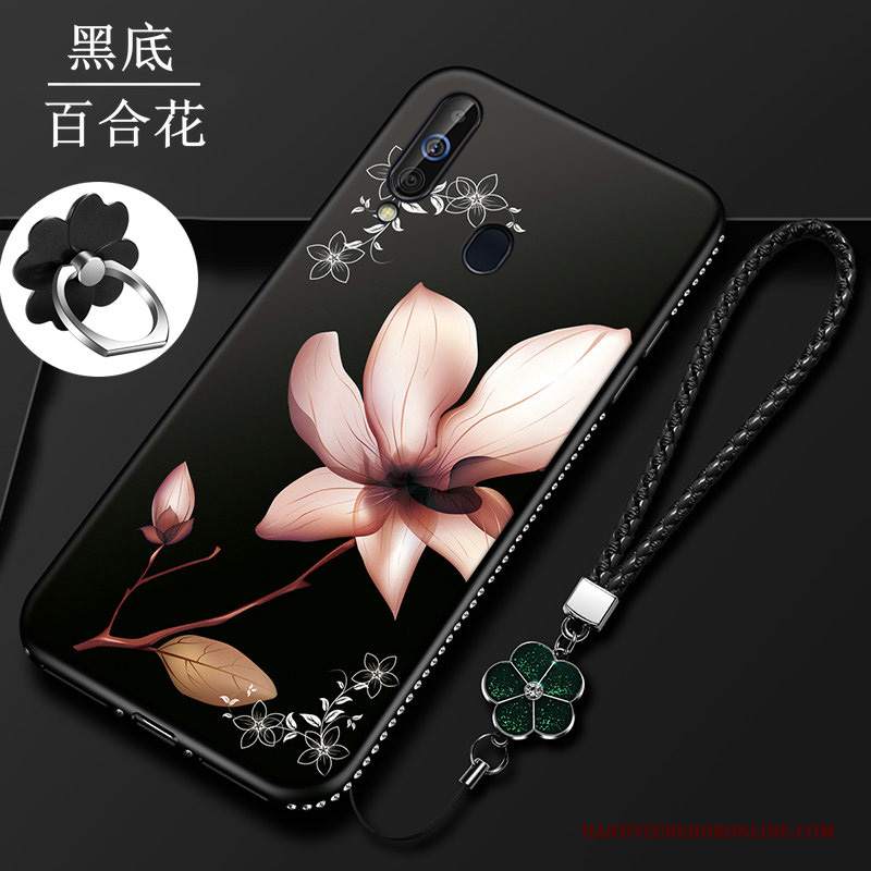 Custodia Samsung Galaxy A60 Moda Morbido Fiori, Cover Samsung Galaxy A60 Protezione Telefono Anti-caduta