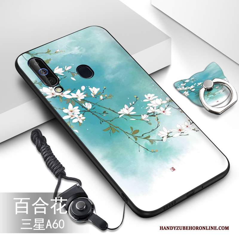 Custodia Samsung Galaxy A60 Protezione Telefono Morbido, Cover Samsung Galaxy A60 Cartone Animato Verde