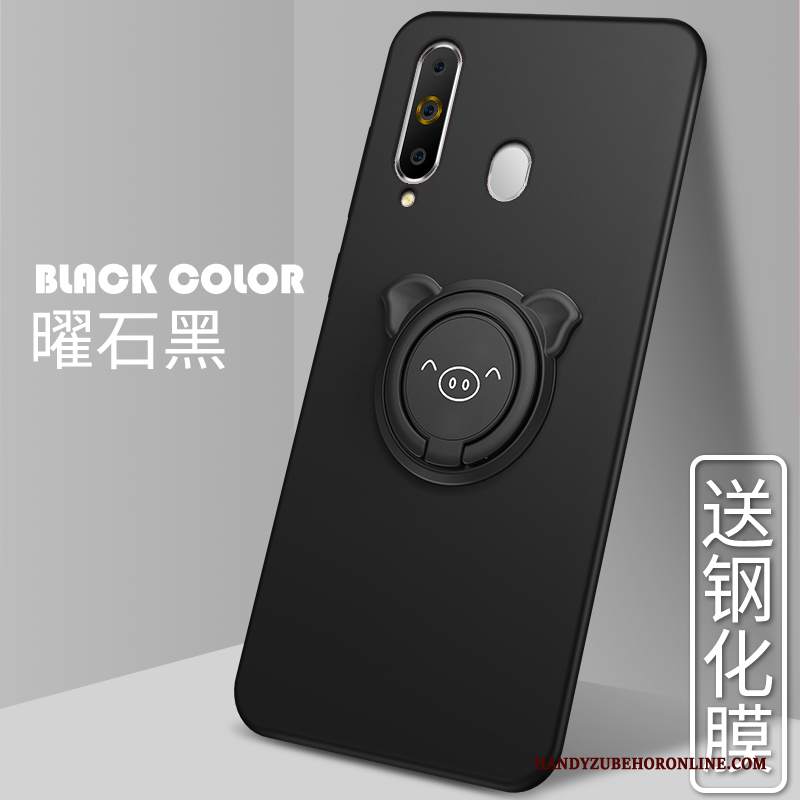 Custodia Samsung Galaxy A60 Silicone Semplici Nero, Cover Samsung Galaxy A60 Protezione Sottile Amanti