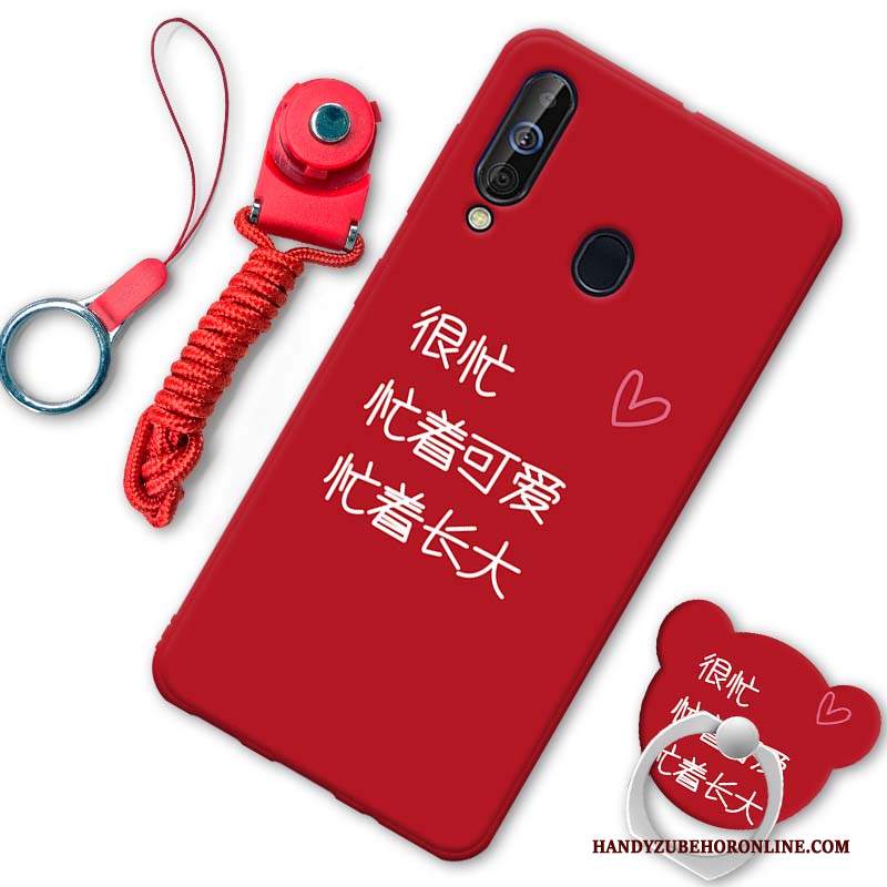 Custodia Samsung Galaxy A60 Silicone Telefono Macchiati, Cover Samsung Galaxy A60 Protezione Rosso Tutto Incluso