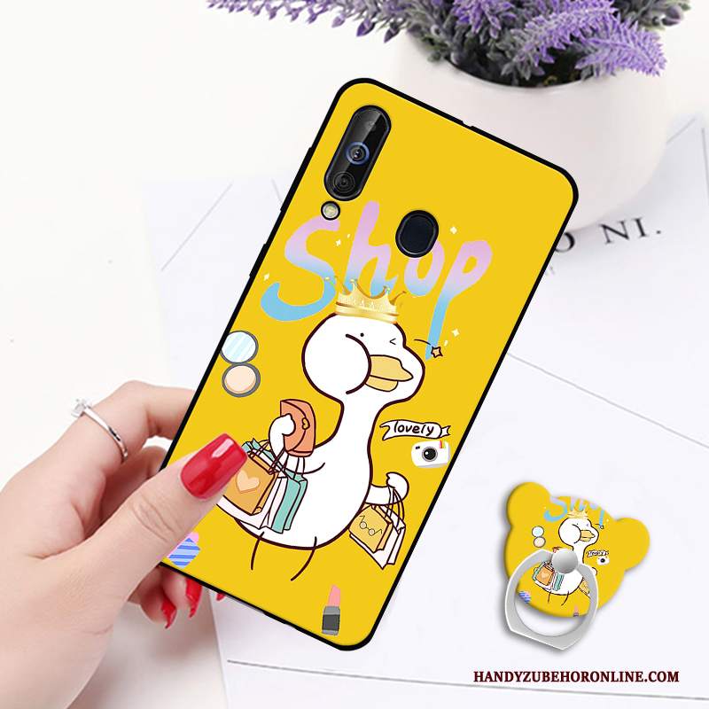 Custodia Samsung Galaxy A60 Silicone Telefono Supporto, Cover Samsung Galaxy A60 Cartone Animato Morbido Ornamenti Appesi