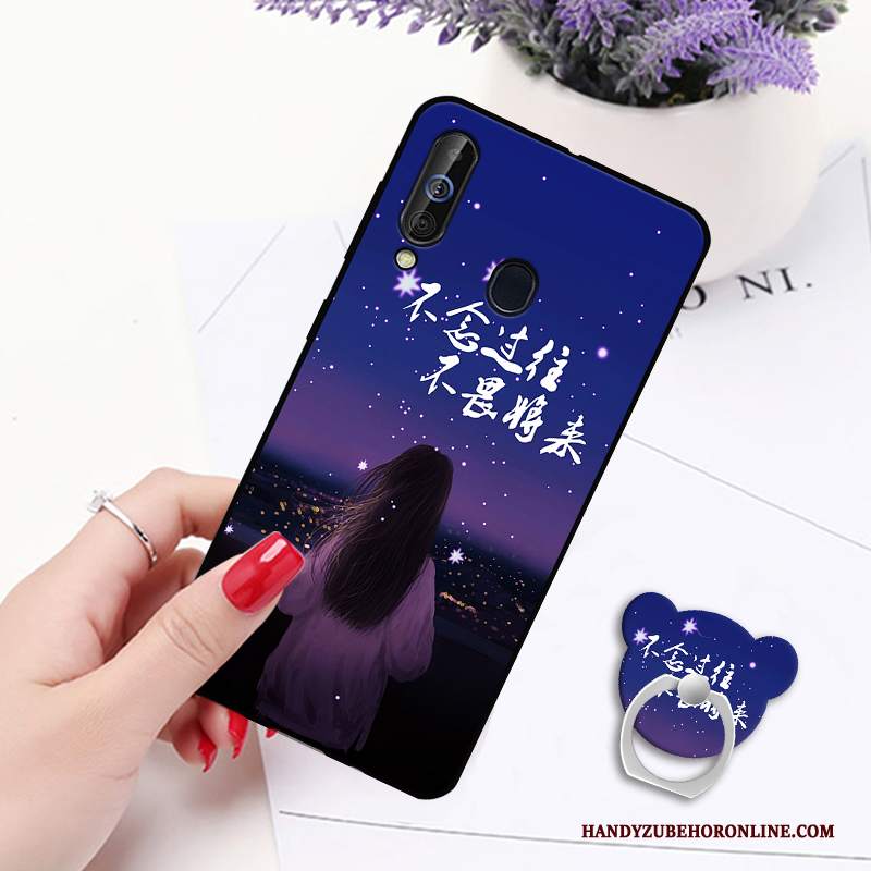 Custodia Samsung Galaxy A60 Silicone Telefono Supporto, Cover Samsung Galaxy A60 Cartone Animato Morbido Ornamenti Appesi