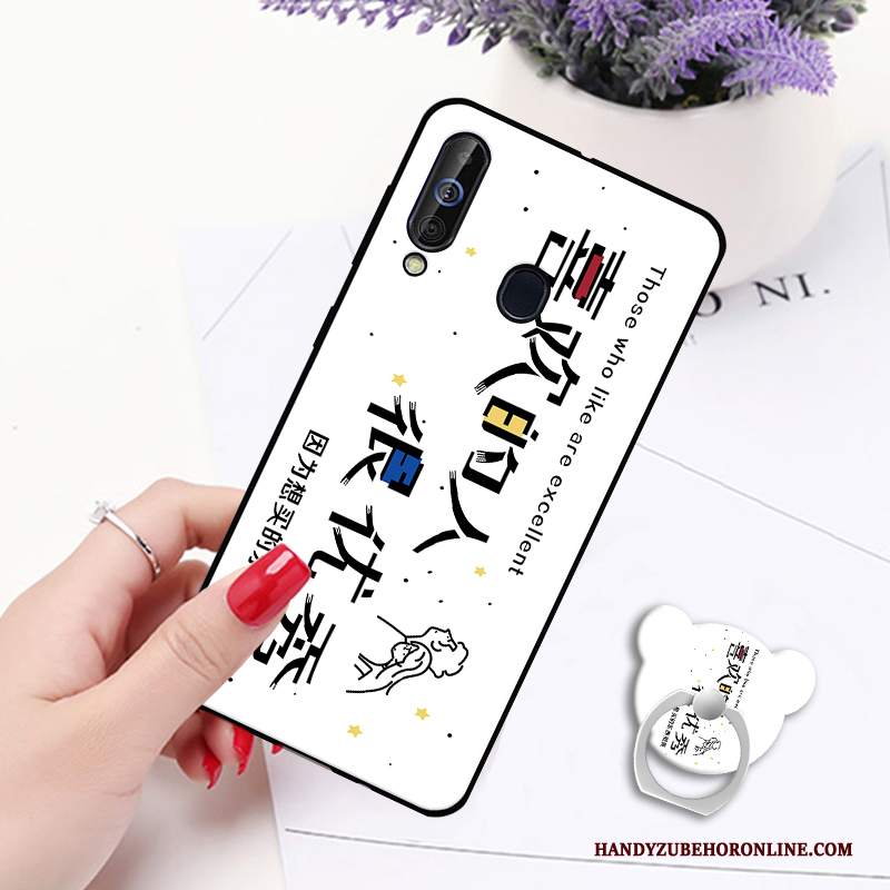 Custodia Samsung Galaxy A60 Silicone Telefono Supporto, Cover Samsung Galaxy A60 Cartone Animato Morbido Ornamenti Appesi