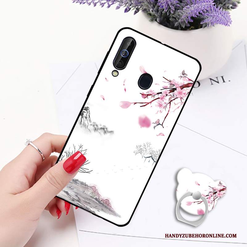 Custodia Samsung Galaxy A60 Silicone Telefono Supporto, Cover Samsung Galaxy A60 Cartone Animato Morbido Ornamenti Appesi