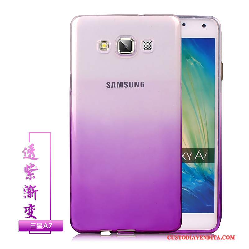 Custodia Samsung Galaxy A7 2015 Colore Cool Anti-caduta, Cover Samsung Galaxy A7 2015 Silicone Telefono Gradiente